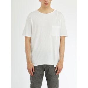 DAUB Men's Asymmetric Pocket T-Shirt Men WHITE T-Shirts